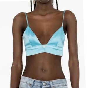 Blumarine logo plaque bralette NWT